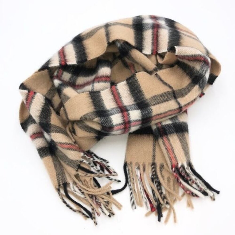 100% Cashemere Plaid Scarf - Johnstons of Elgin